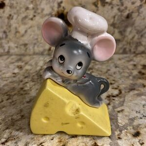 Lefton Made in Japan Extremely Rare Mouse & Cheese Salt Pepper Set 1950 Antique